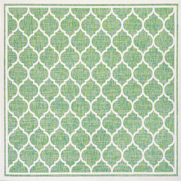 Trebol Moroccan Trellis Textured Weave Indoor/outdoor Square Rug